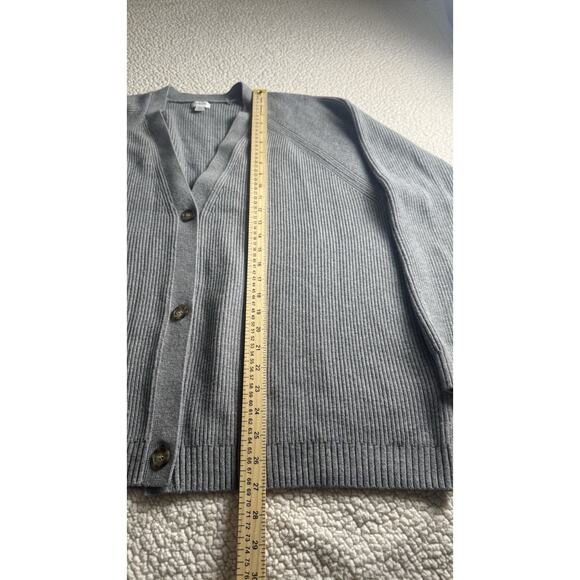 J.CREW Women’s Grey Cardigan Sweater 3X Cotton Knit Long sleeve Button front - Picture 3 of 9